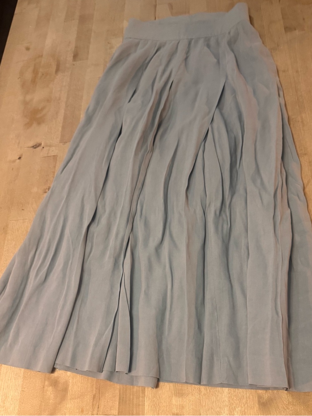 Barbara Bui Light Blue/gray Pleated Maxi Skirt with Side Buttons - Picture 2 of 6